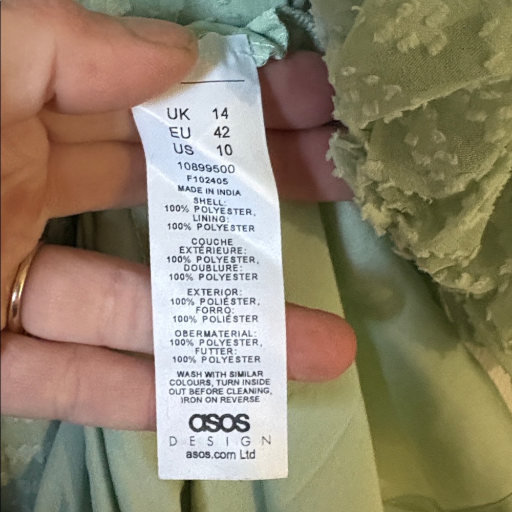 ASOS Mint Green Striped Maxi Dress - Picture 8 of 9